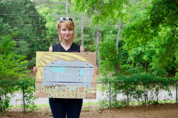 I seriously wanted to steal this sign from Steve Harrell's house (tiny house listings, tiny house vacations). I'll have to paint one myself!